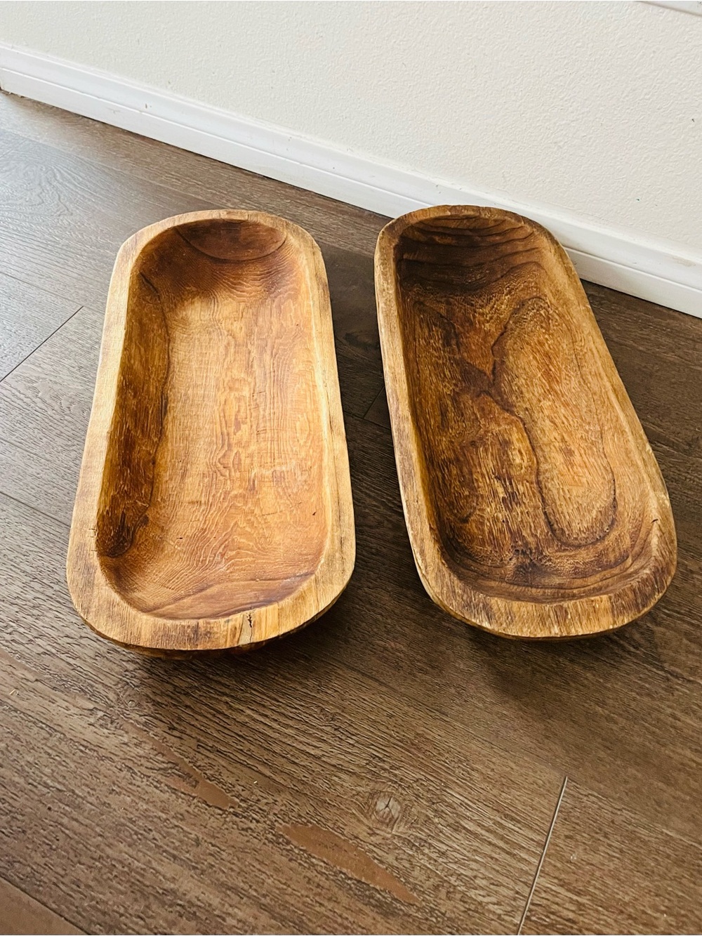 Handcrafted Wooden Dough Bowl - Natural Brown
